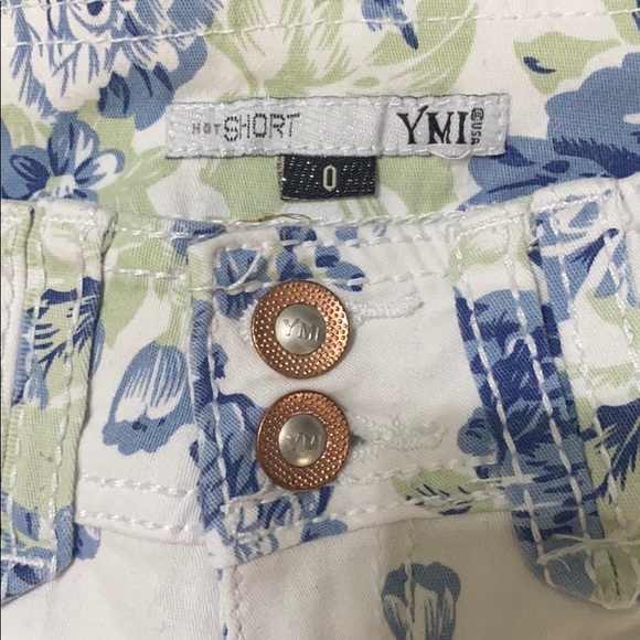 YMI green, blue, and white jean shorts - Picture 3 of 7